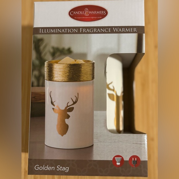 NWOT - Unopened Candle Warmers Illumination Fragrance Warmer - Golden Stag - Picture 2 of 4